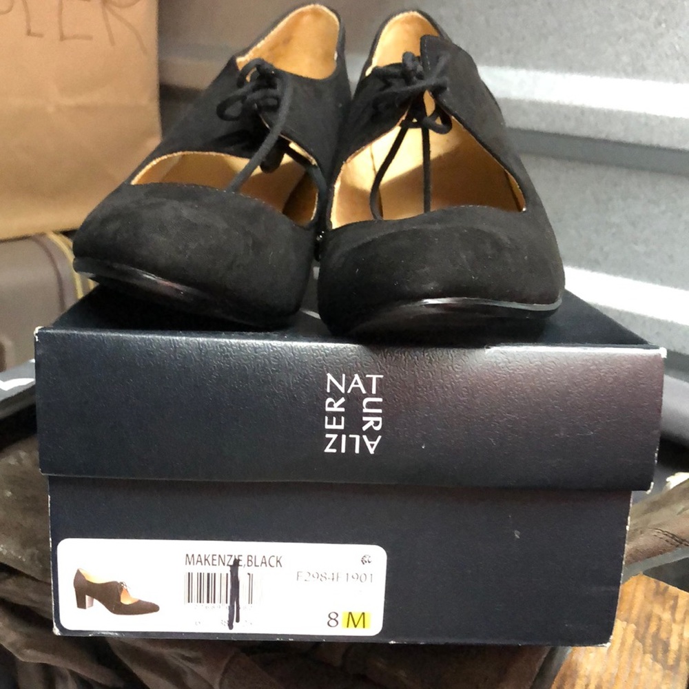 Naturalizer Makenzie Black Suede Heels
